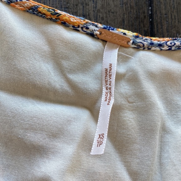 Free People Teegan Floral Long Sleeve Minidress NWT size XS - Picture 5 of 5